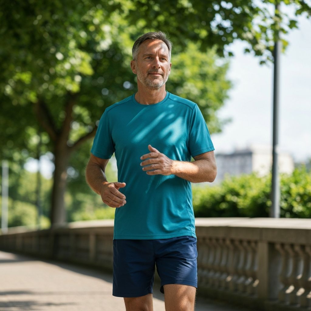 Active man in natural environment